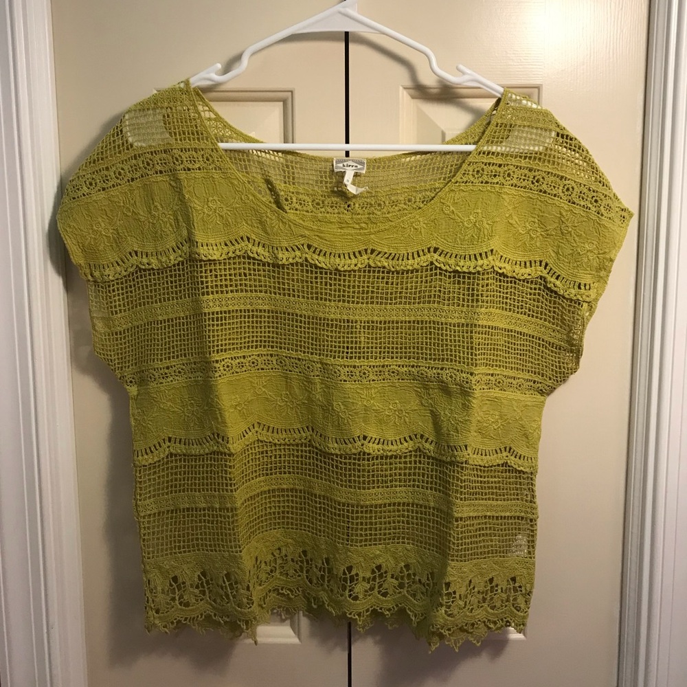 Kiera Green Lace Top Size S
